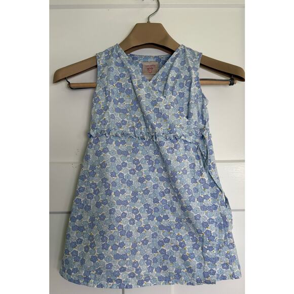 Laura Ashley Girls Other - Laura Ashley Dress Wrap Style Floral Blue Girls Size‎ 6 Years Cotton